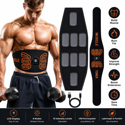 Ems abdominal muscle trainer - muscle,